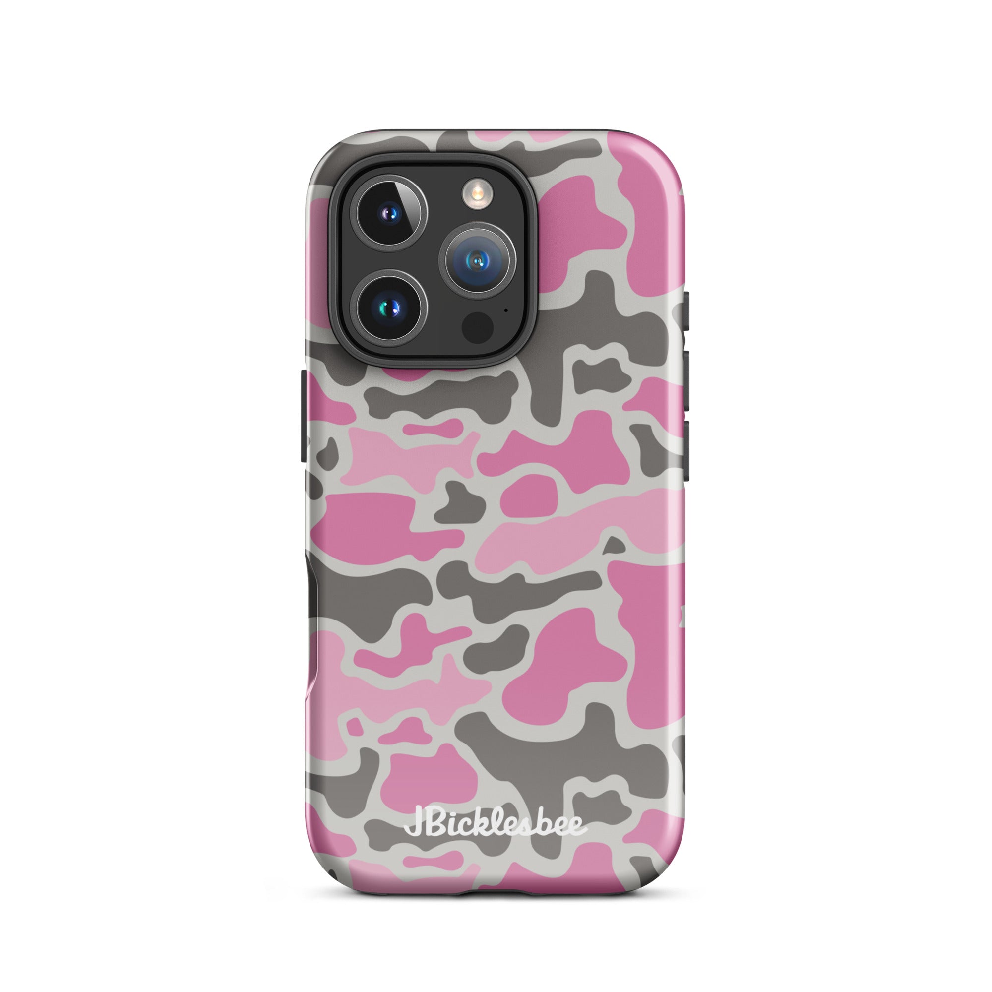 Pink Retro Duck Camo iPhone Tough Case