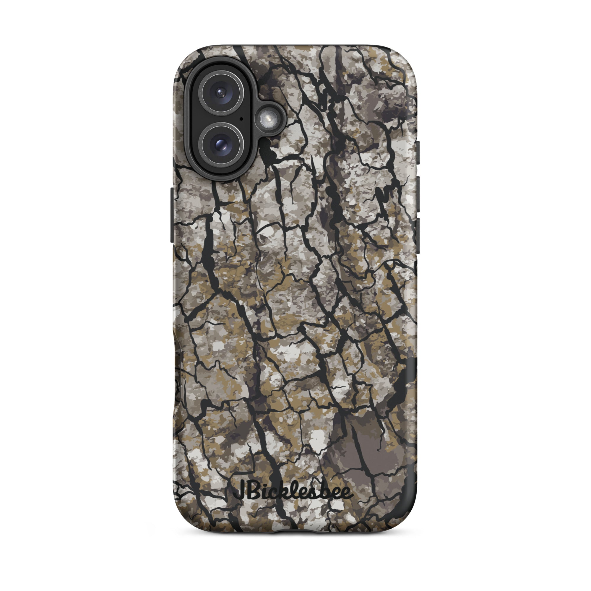 Alpha Tree Bark Camo iPhone 16 Plus Tough Case